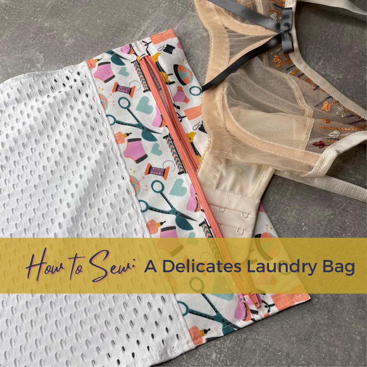 Homemade Mesh Laundry Bag Sewing Tutorial : DIY Lingerie Wash Bag 