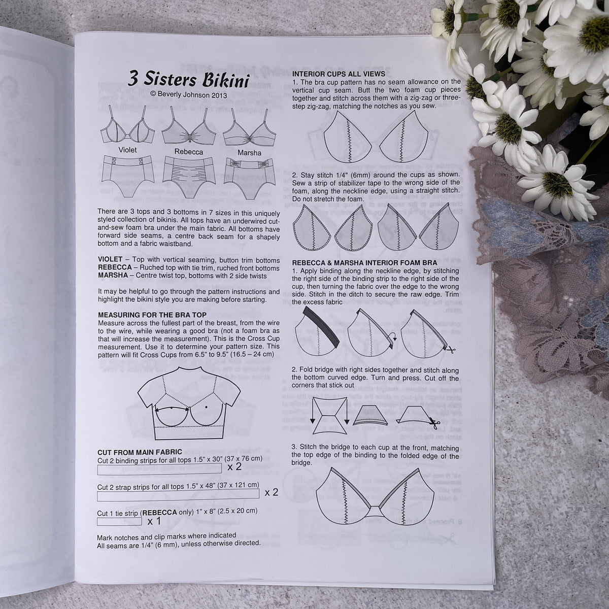 Pin Up Girls ‘Three Sisters Bikini’ ~ paper pattern
