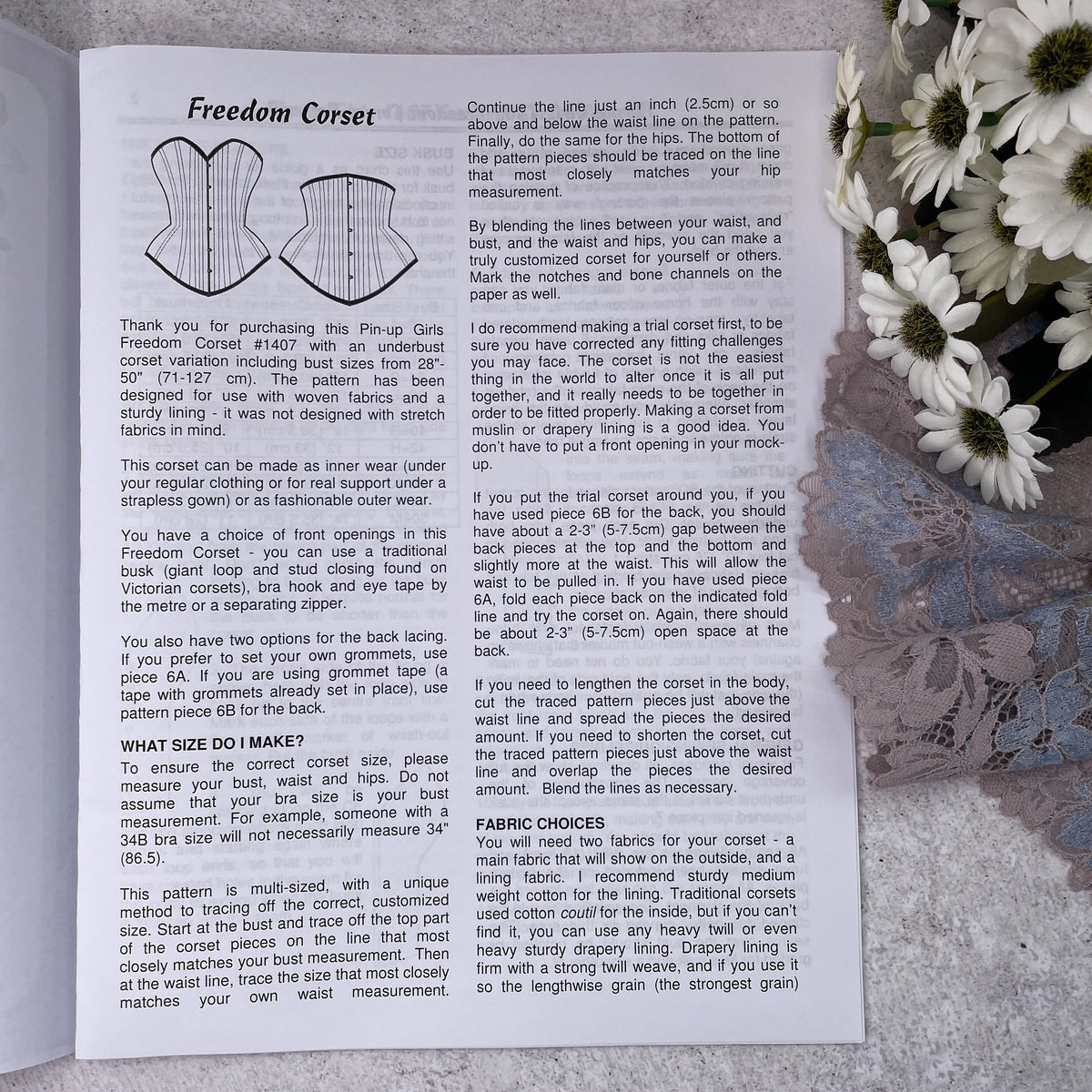 Pin Up Girls 'Freedom Corset' ~ paper pattern