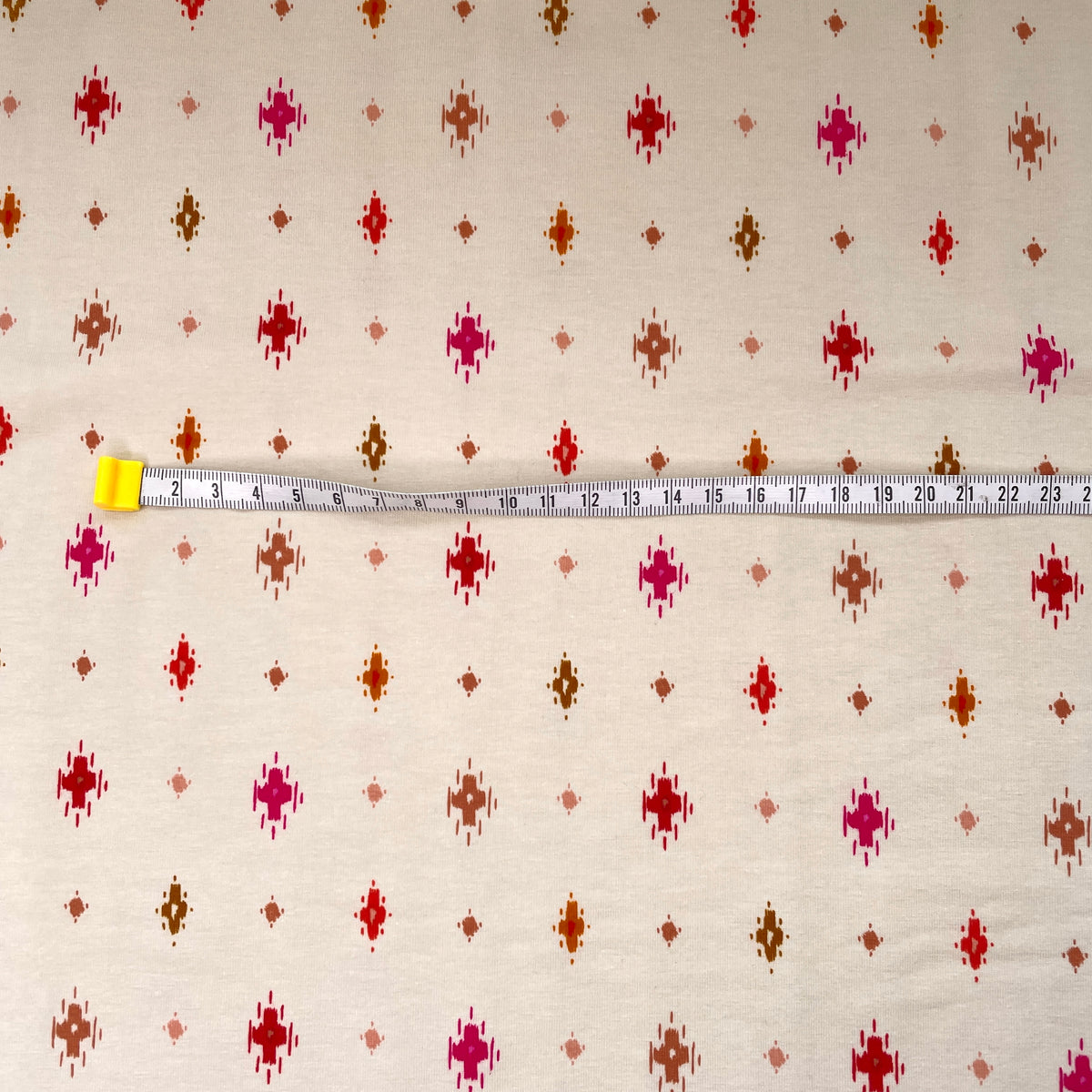 Cotton Lycra Print ~ Awaska Ecru
