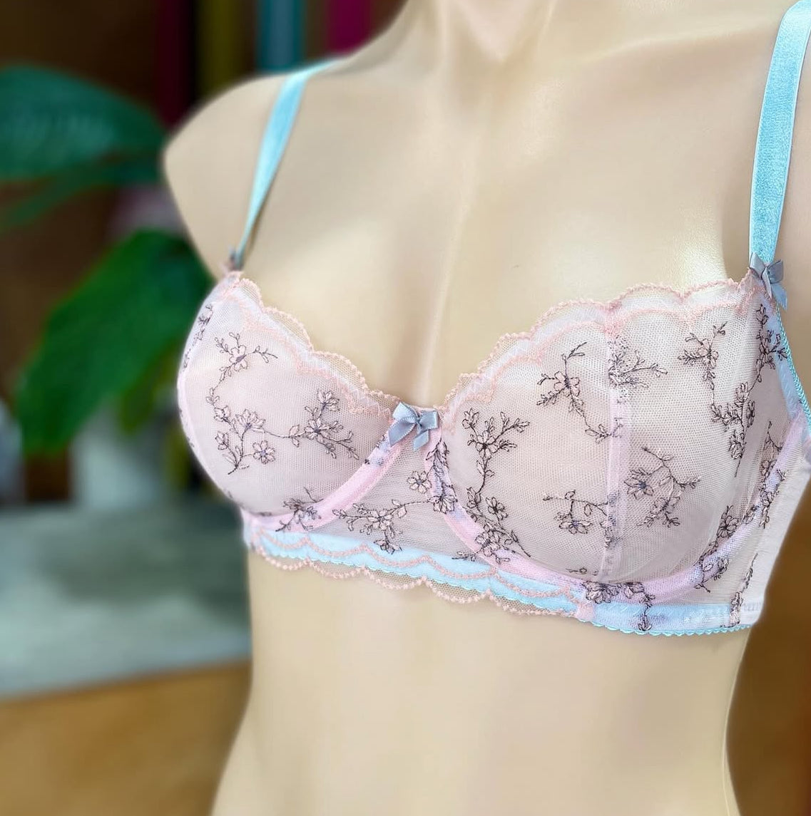 Embroidered Tulle ~ Blossom Drop