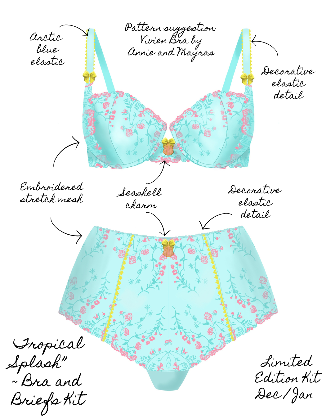 Limited Edition Kit ~ Tropical Splash ~ Underwire Bra + Briefs