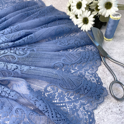 Stretch Lace ~ Cornflower