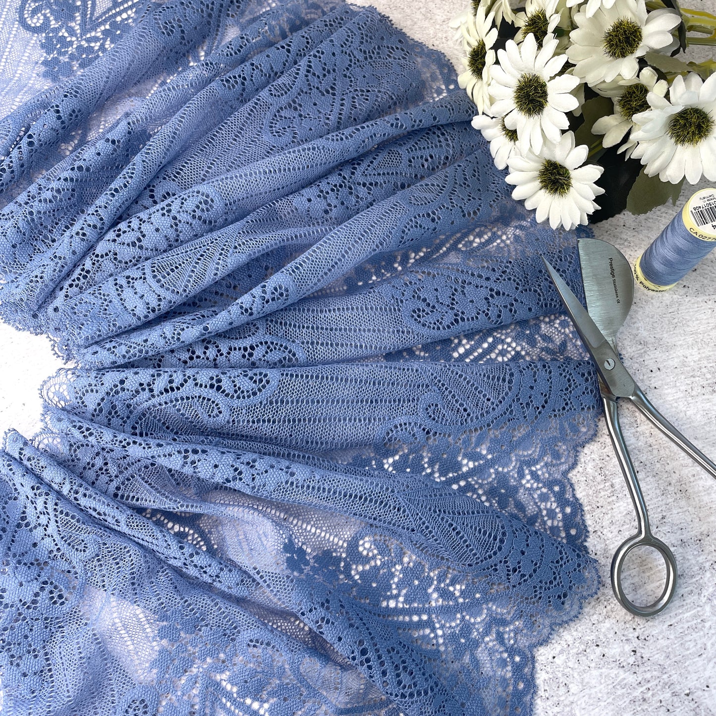 Stretch Lace ~ Cornflower
