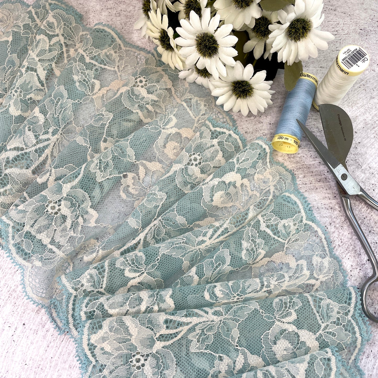 Stretch Lace ~ Duck Egg