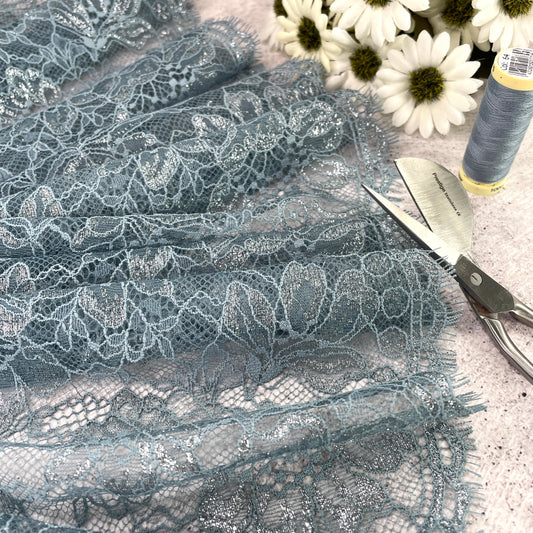 Stretch Lace ~ Argentum ~ 1.5m piece