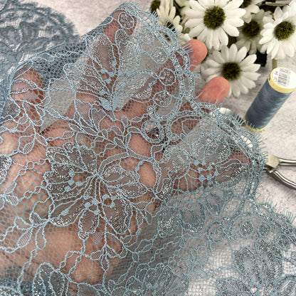Stretch Lace ~ Argentum ~ 1.5m piece