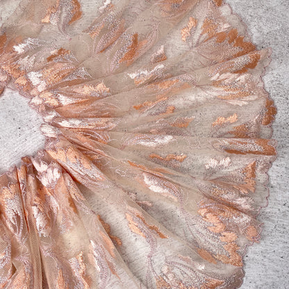 Embroidered Tulle ~ Peacharine