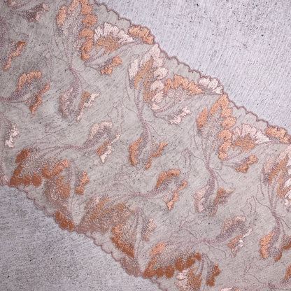 Embroidered Tulle ~ Peacharine