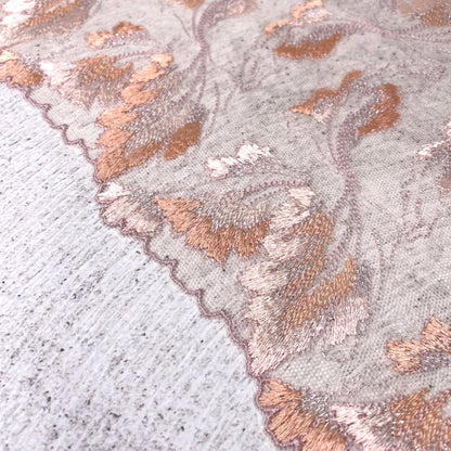 Embroidered Tulle ~ Peacharine