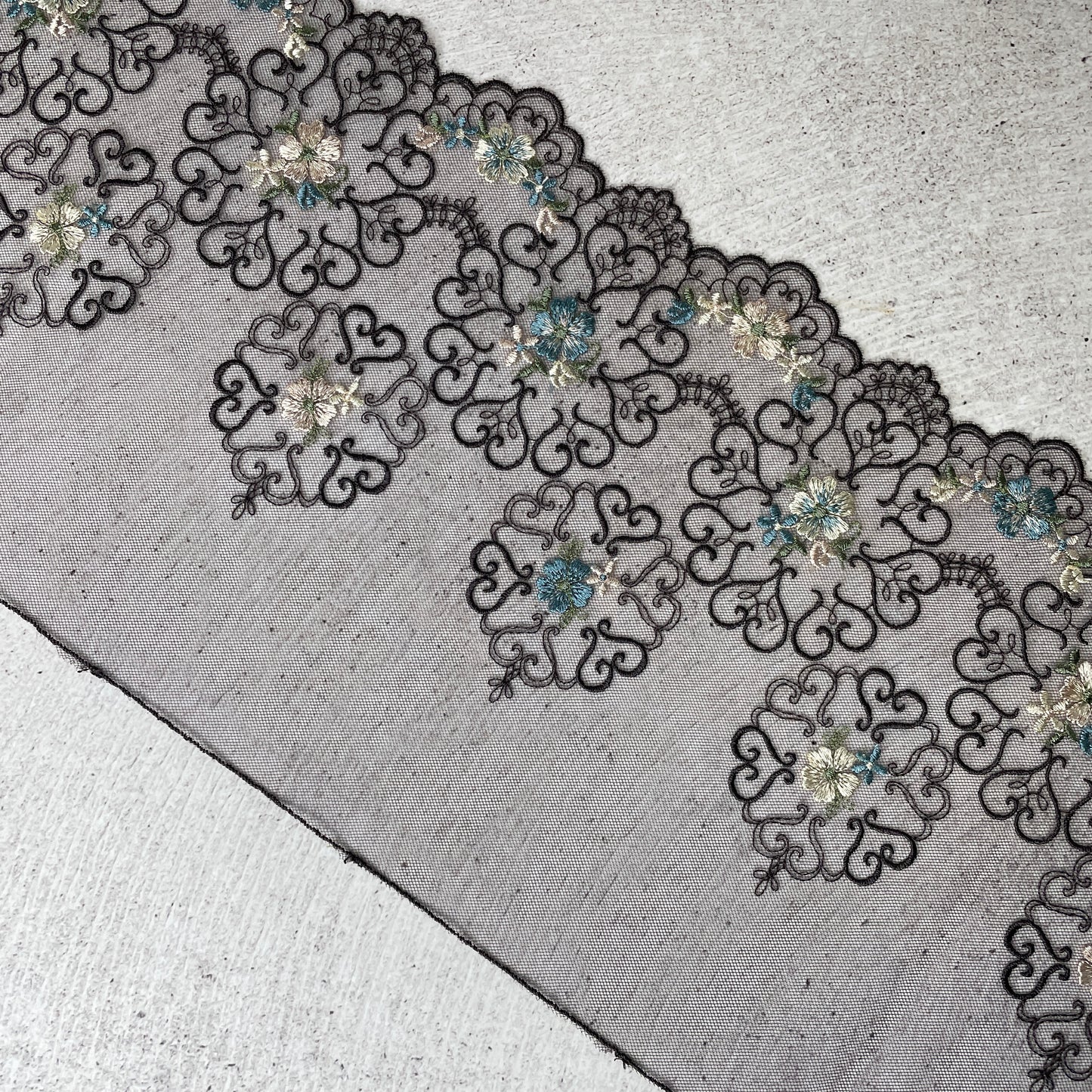 Embroidered Tulle ~ Filigree Floral