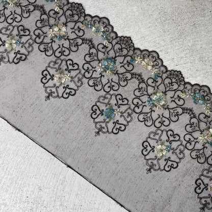 Embroidered Tulle ~ Filigree Floral