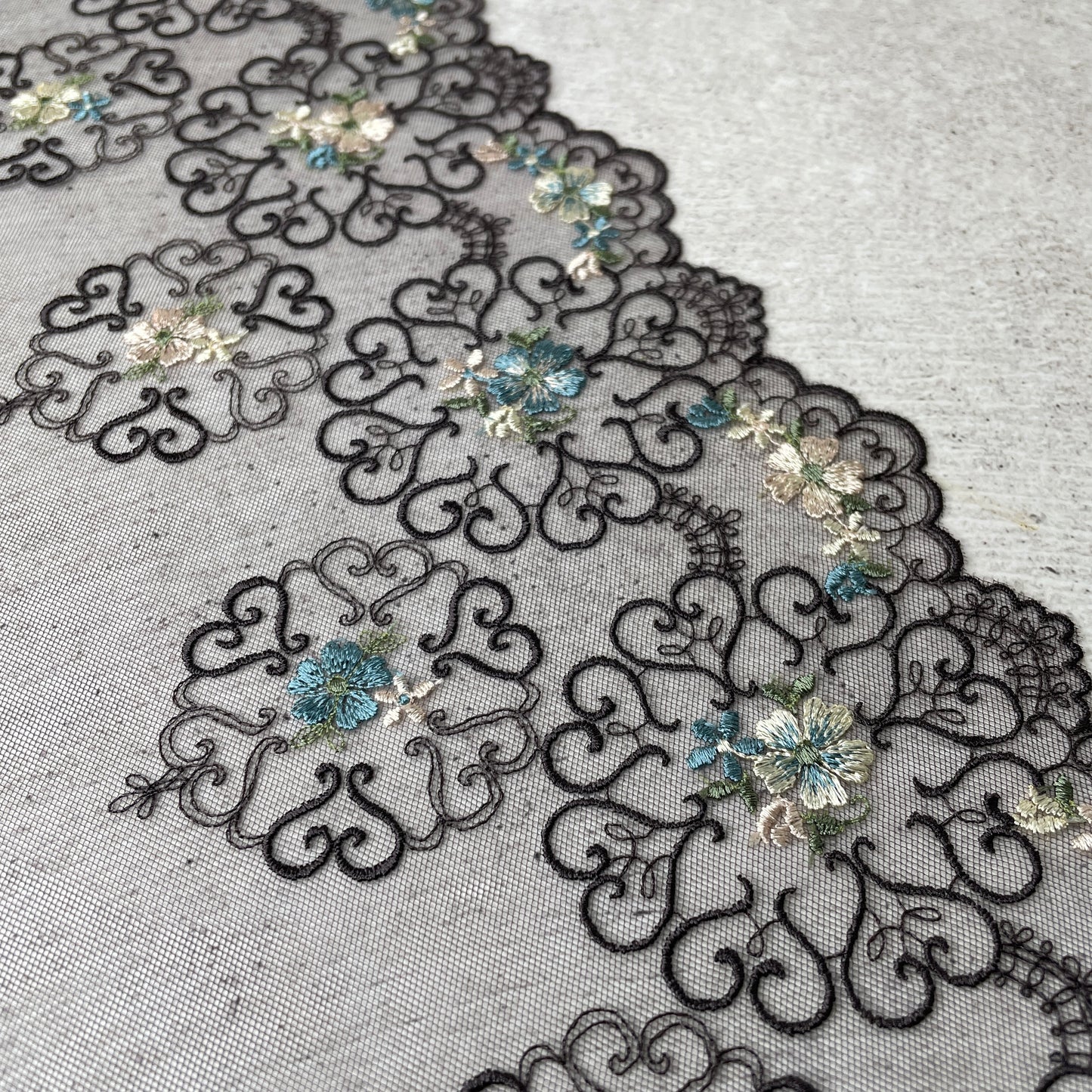 Embroidered Tulle ~ Filigree Floral
