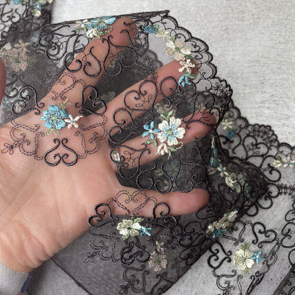 Embroidered Tulle ~ Filigree Floral