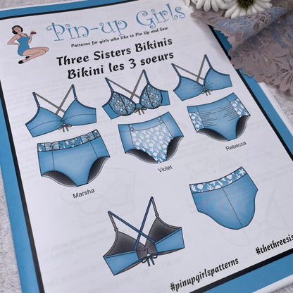 Pin Up Girls ‘Three Sisters Bikini’ ~ paper pattern