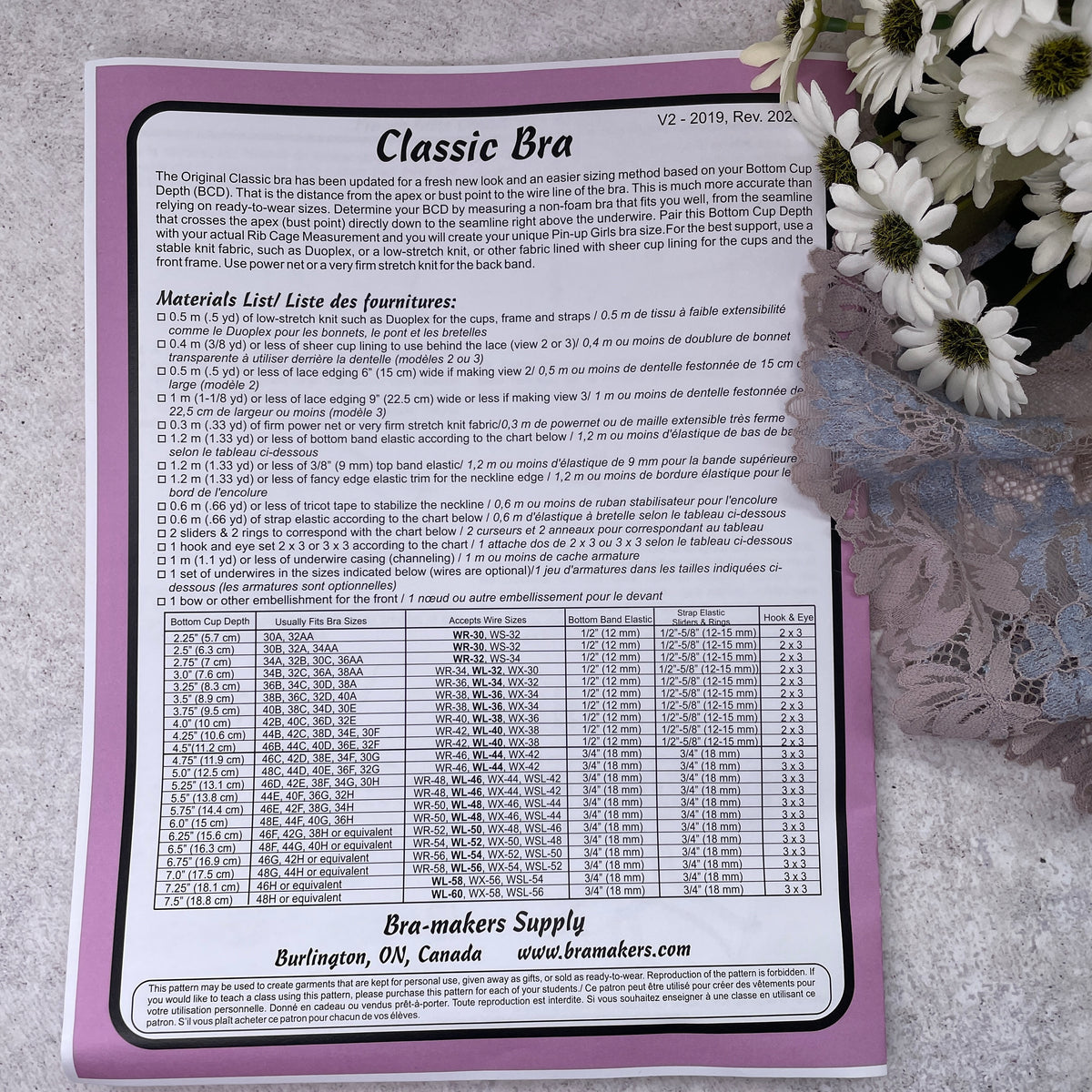Pin-up Girls 'Classic Bra' - paper pattern