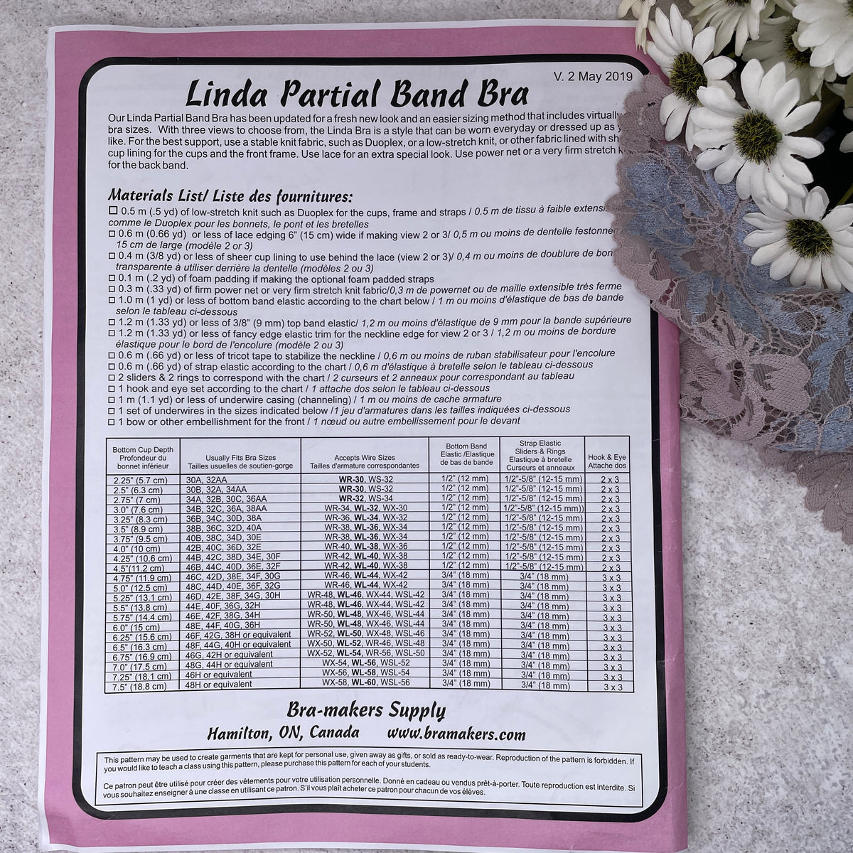 Pin Up Girls 'Linda Bra' ~ paper pattern