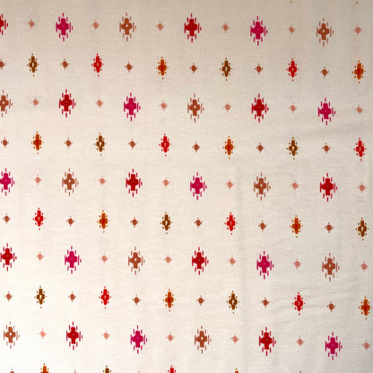 Cotton Lycra Print ~ Awaska Ecru