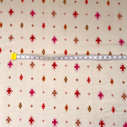 Cotton Lycra Print ~ Awaska Ecru