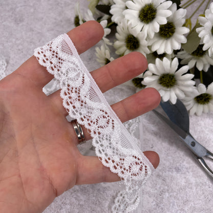 Stretch Lace - 27mm Ivory