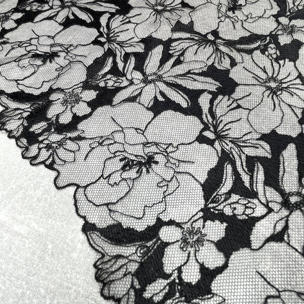 Embroidered Tulle ~ Floral Shadow