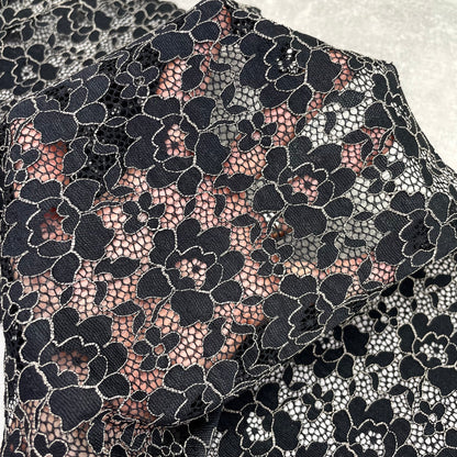 Stretch Lace ~ Black Floral