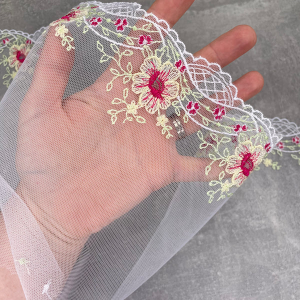 Embroidered Tulle ~ Spring Bouquet (L+R)