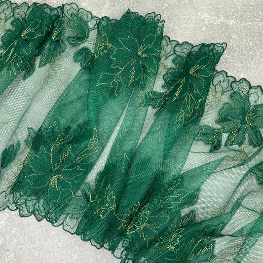 Embroidered Tulle ~ Verdant