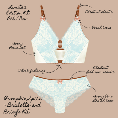 Limited Edition Kit ~ 'Pumpkin Spice' ~ Bralette + Briefs