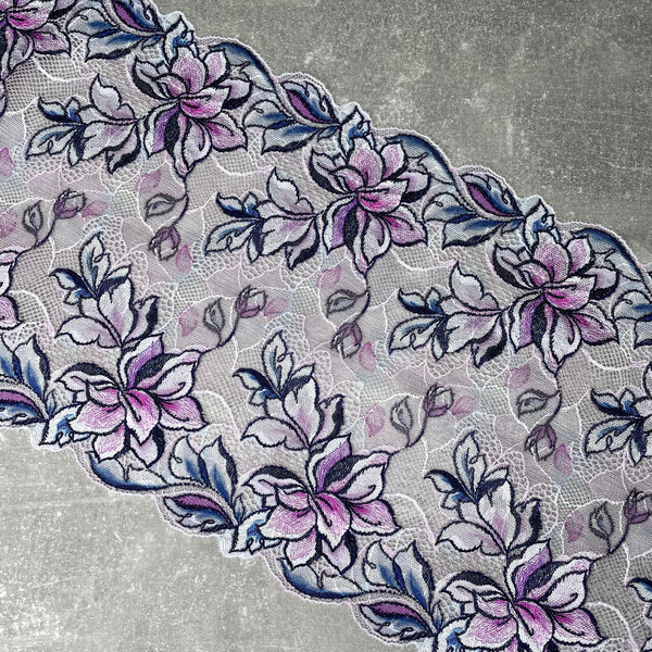 Stretch Lace ~ Purple Floral
