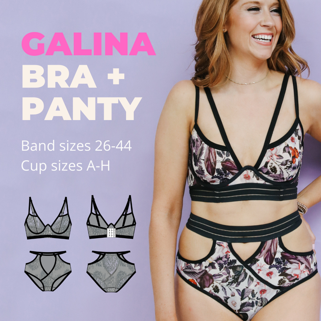Galina Monowire Bra and Panty ~ PDF sewing pattern by Madalynne
