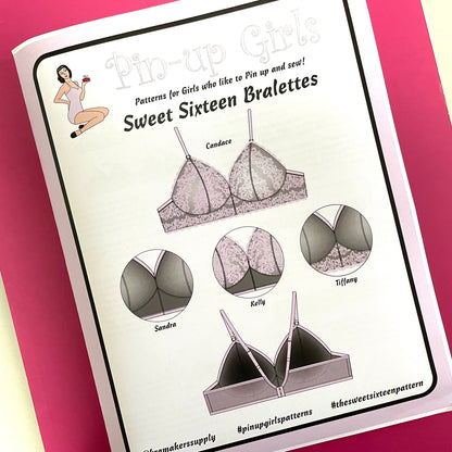 Pin Up Girls 'Sweet Sixteen Bralettes' ~ paper pattern