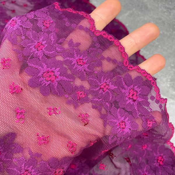Stretch Lace ~ Purple Primula