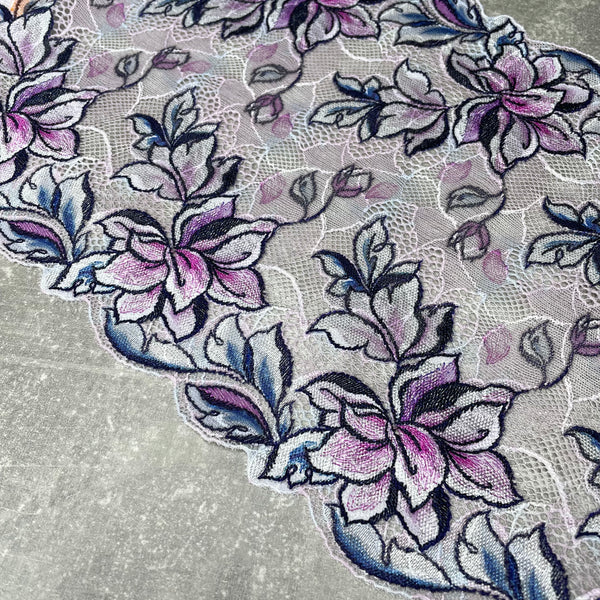 Stretch Lace ~ Purple Floral