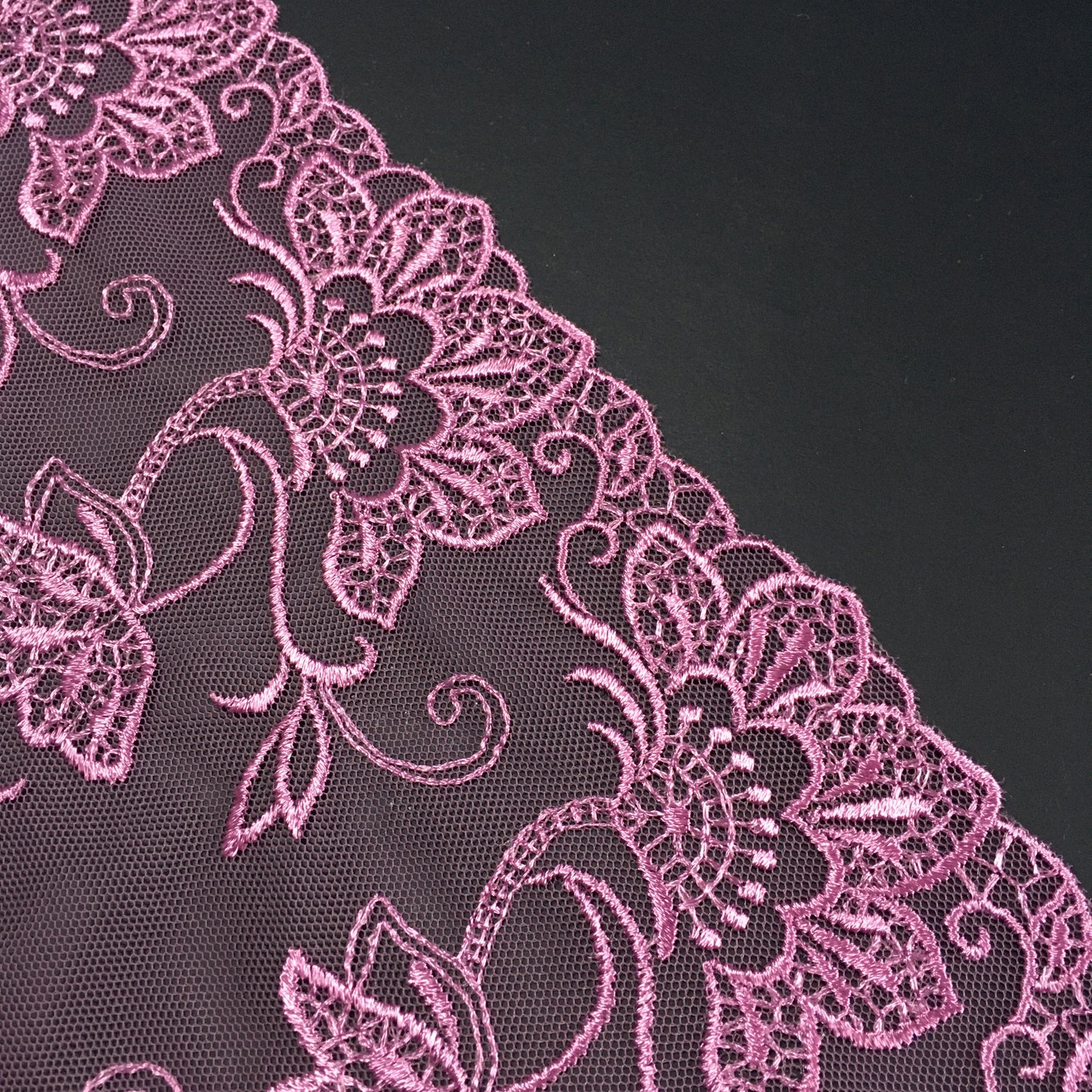 Embroidered Tulle ~ Orchid (L+R)