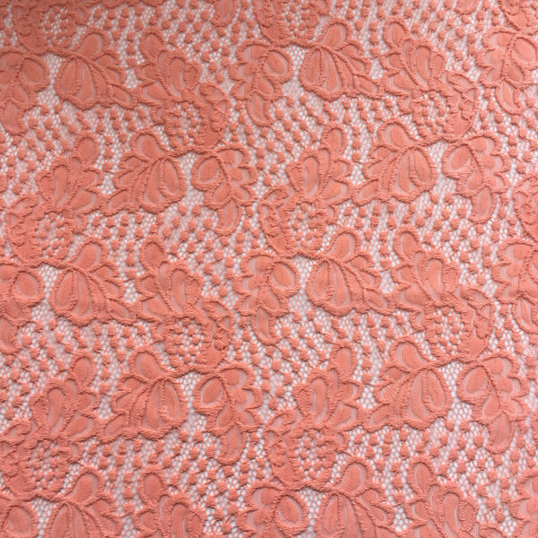 stretch lace bra fabric coral