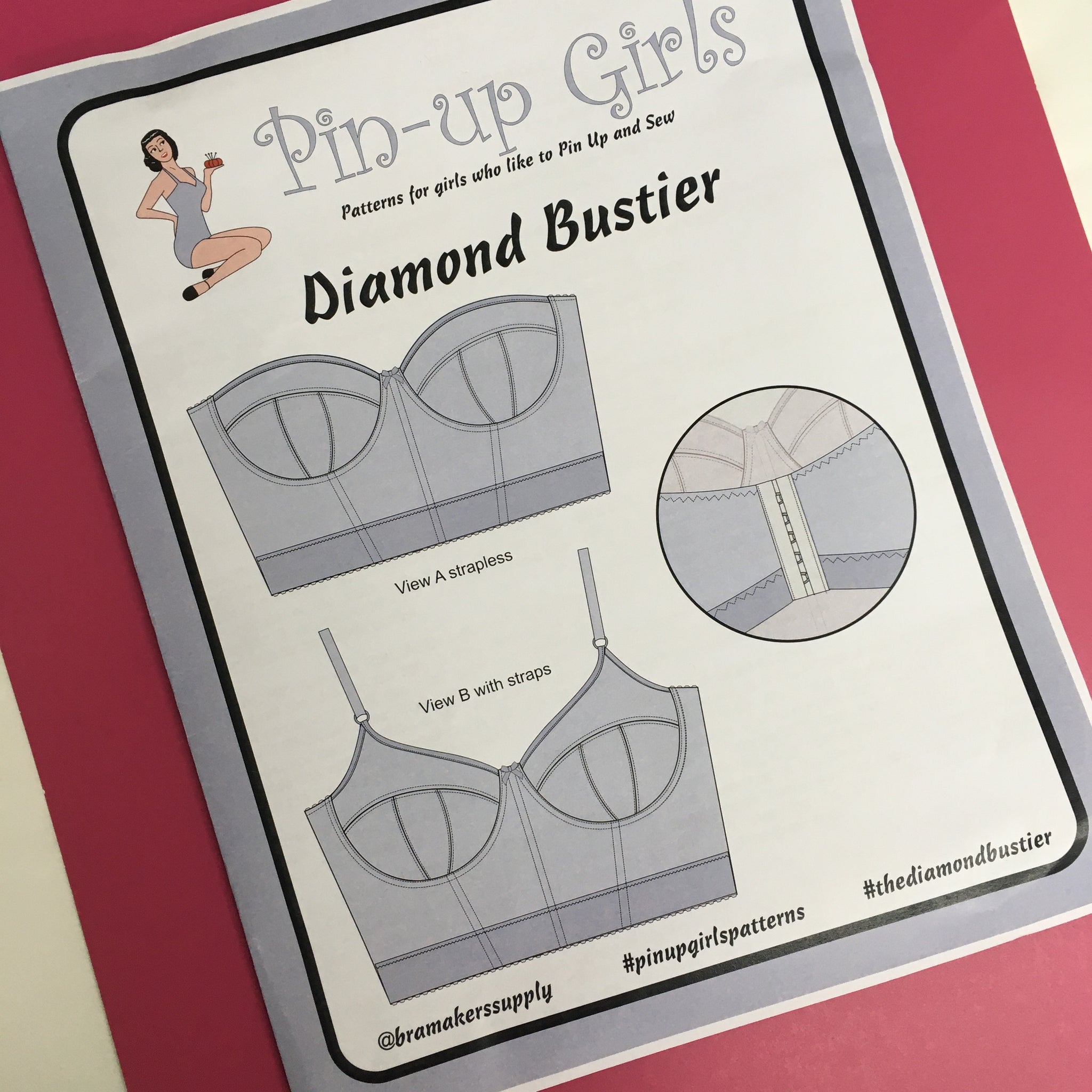 Pin Up Girls 'Diamond Bustier' ~ paper pattern