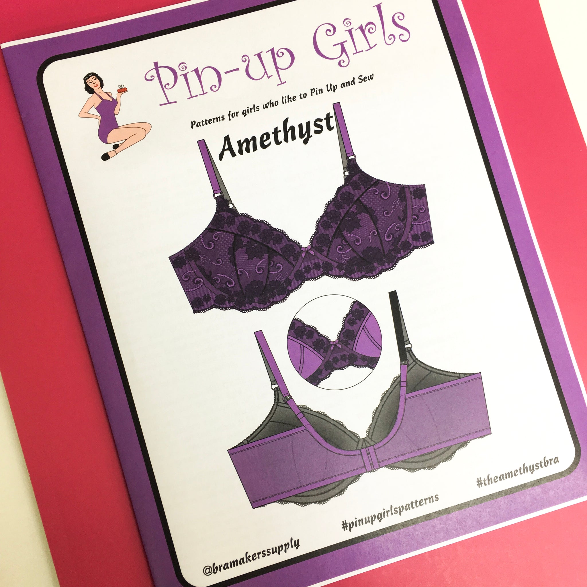 Pin-up Girls 'Amethyst lace bra' - paper pattern – Nellie Joans