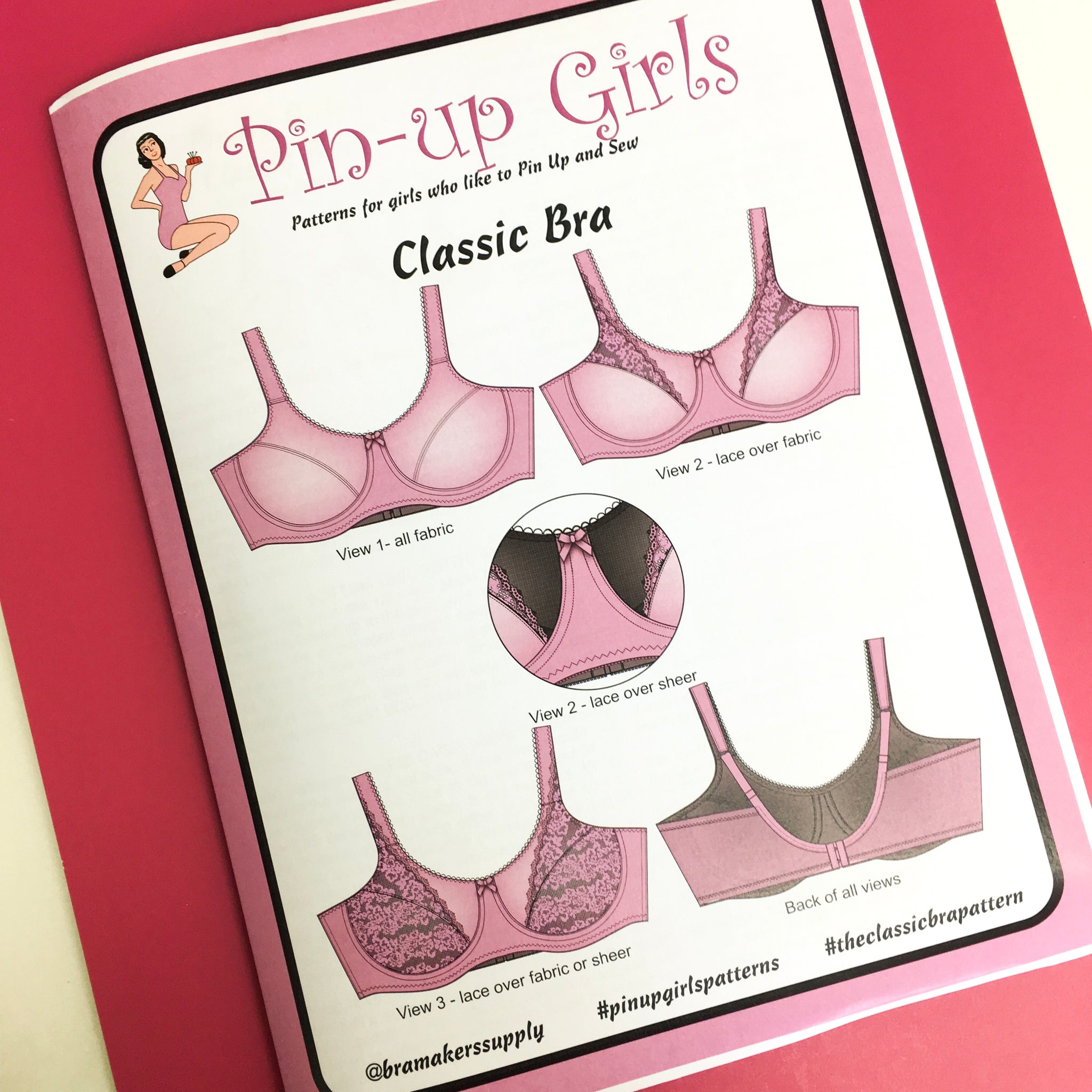 Pin-Up Girls: Classic Full Band Bra Pattern from