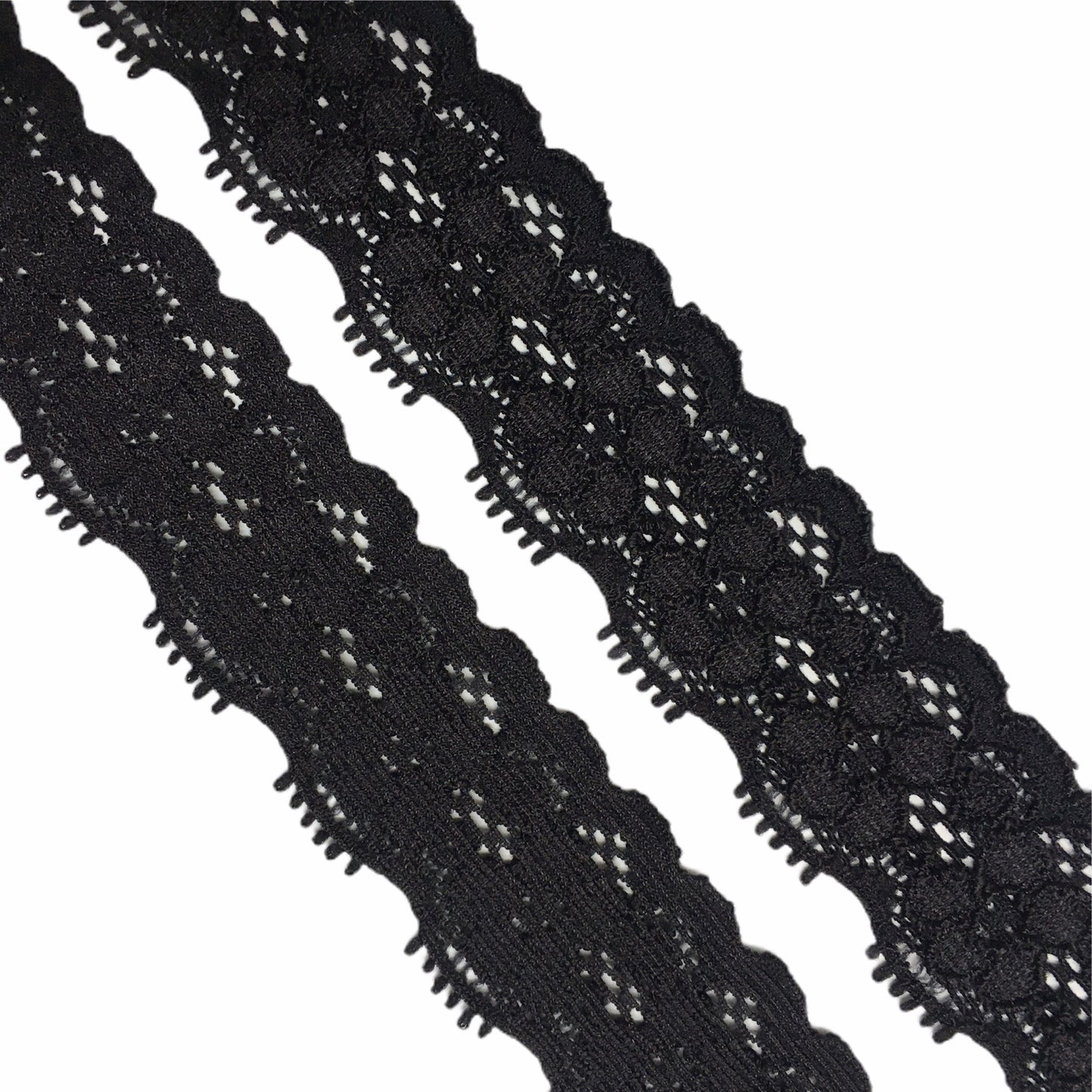 Stretch Lace ~ 25mm 'Black'