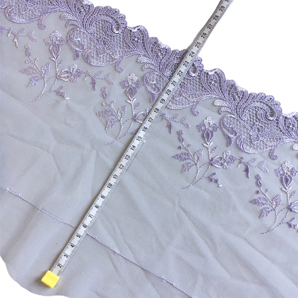Embroidered Tulle ~ Lavender (L+R)