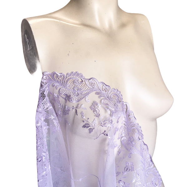 Embroidered Tulle ~ Lavender (L+R)