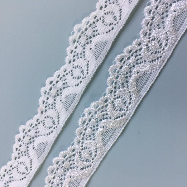 Stretch Lace - 25mm 'Ivory'